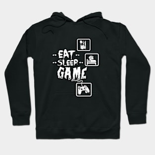 Eat Sleep Game Shirt Gamer and Gamers with Graphic shades illustration Hoodie